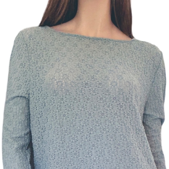 Nordstrom Treasure & Bond Blouse Top Textured Split Sleeve Cuff Cotton Blend - Picture 8 of 12